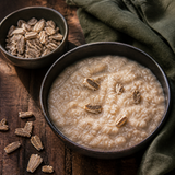 Organic rye flakes breakfast serving