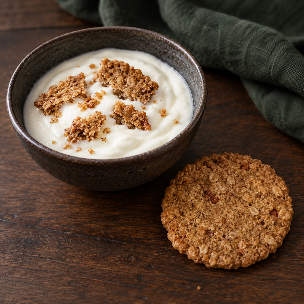 Island Bakery Apple Crumbles with natural yoghurt