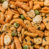 Japanese Assorted Cracker Mix – extreme close-up product hero