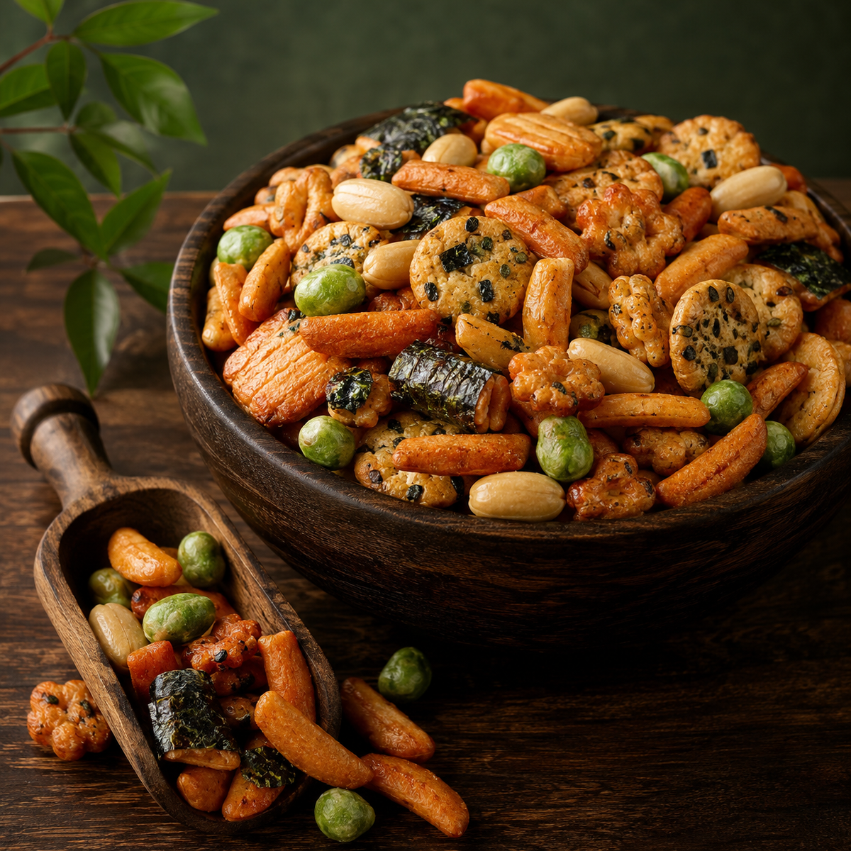 Japanese Assorted Cracker Mix – serving suggestion