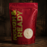 Rough & Ready pouch with jasmine rice window