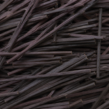 Extreme close-up of dry organic black rice noodles
