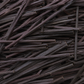 Extreme close-up of dry organic black rice noodles