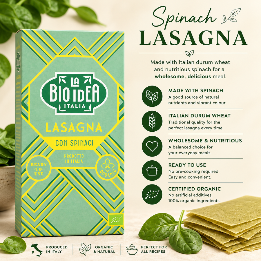 Benefits of La Bio-Idea Organic Spinach Lasagne