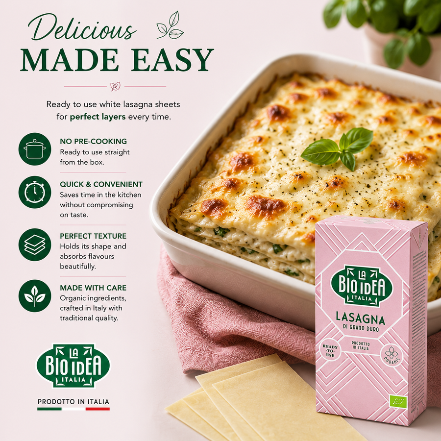 Benefits of La Bio-Idea Organic White Lasagne