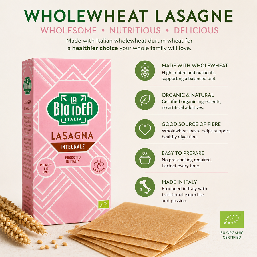 Benefits of La Bio-Idea Organic Wholewheat Lasagne