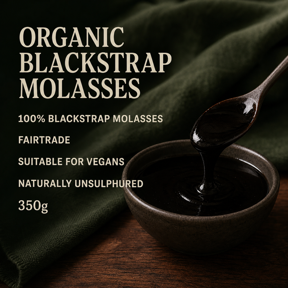 Meridian Organic Blackstrap Molasses product information