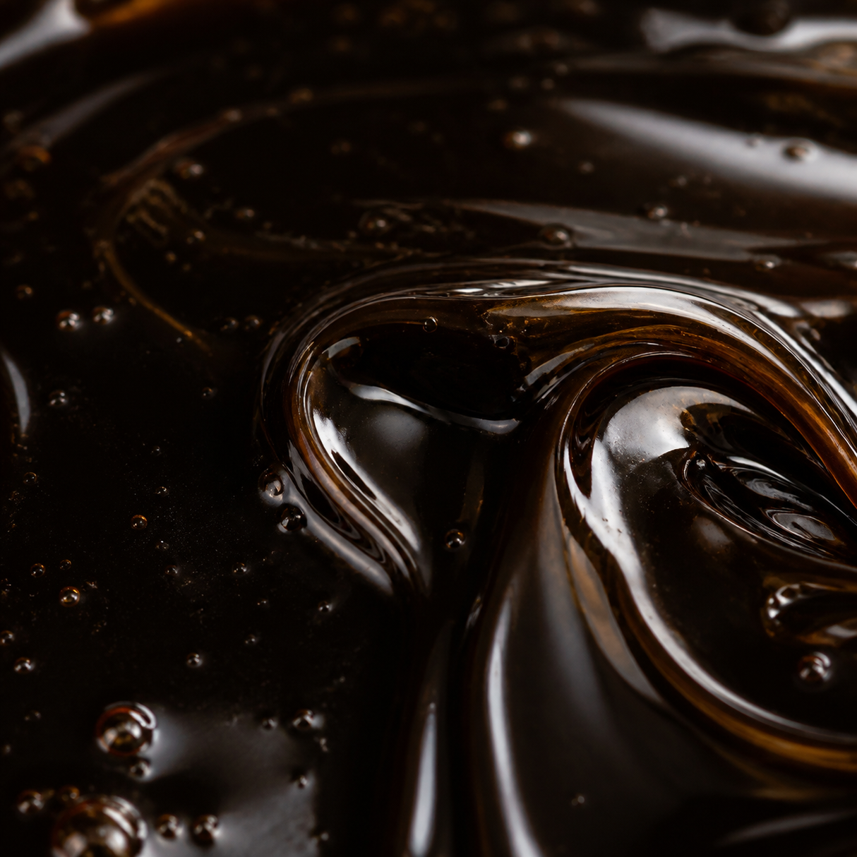 Organic Blackstrap Molasses extreme close-up