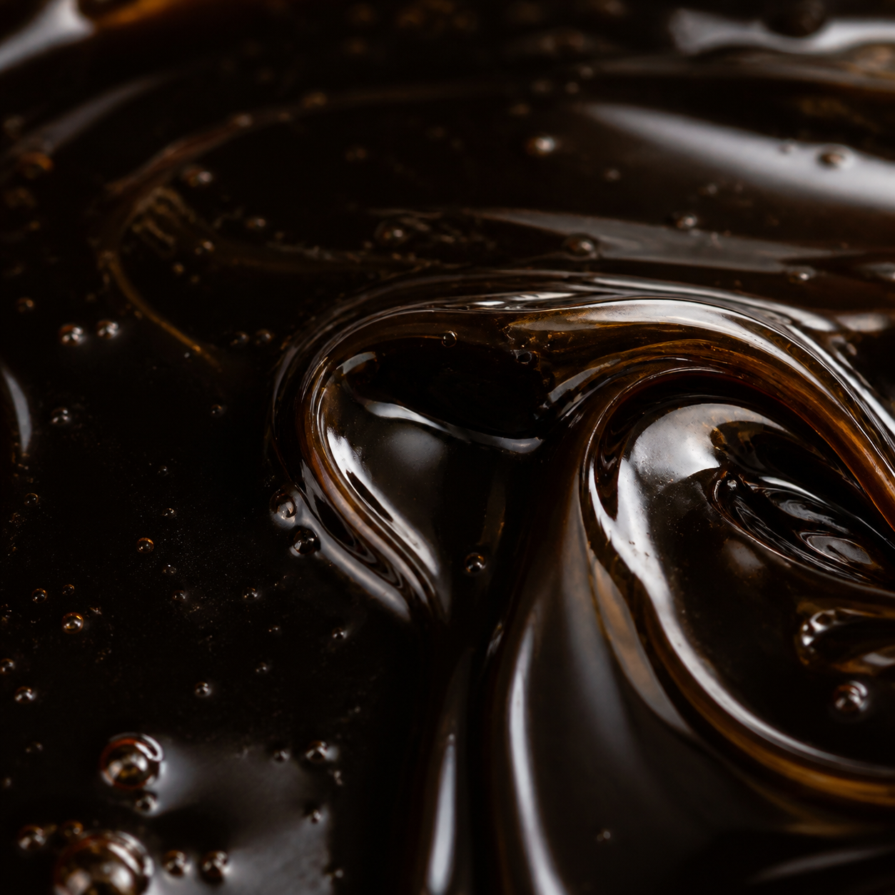 Organic Blackstrap Molasses extreme close-up