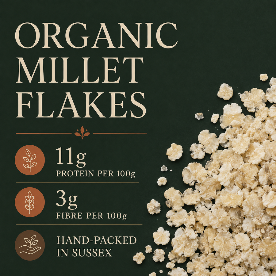 Organic millet flakes factual product benefits