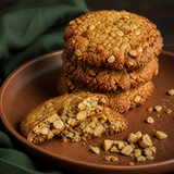 Cookies baked with mixed chopped nuts