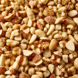 Extreme close-up of mixed chopped nuts