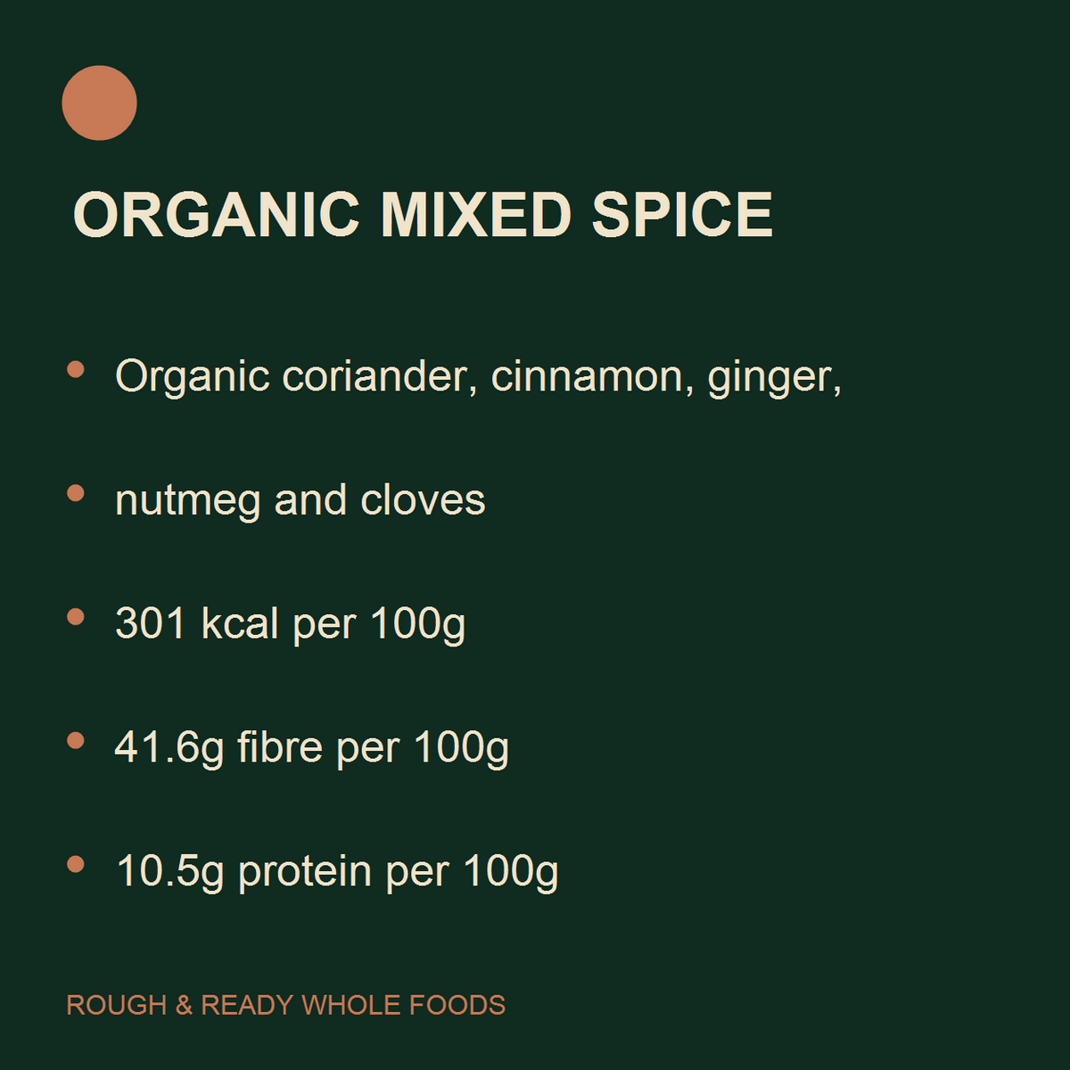 Organic Mixed Spice benefits