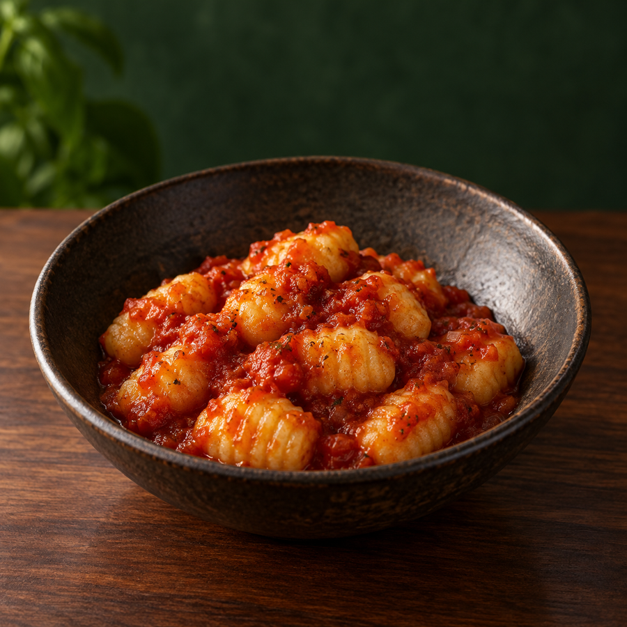 Gnocchi with Mr Organic Arrabbiata pasta sauce