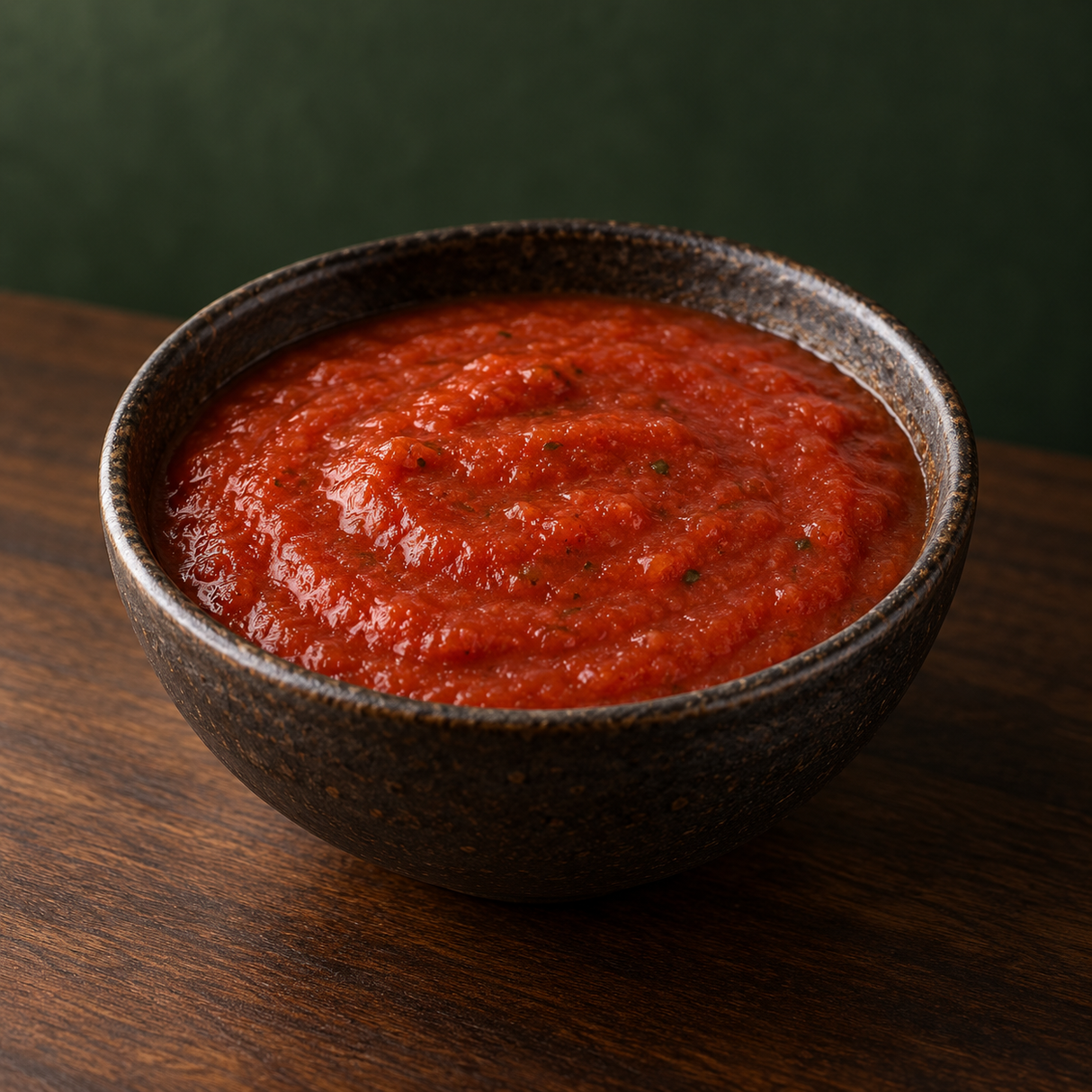 Mr Organic Basilico pasta sauce in ceramic bowl