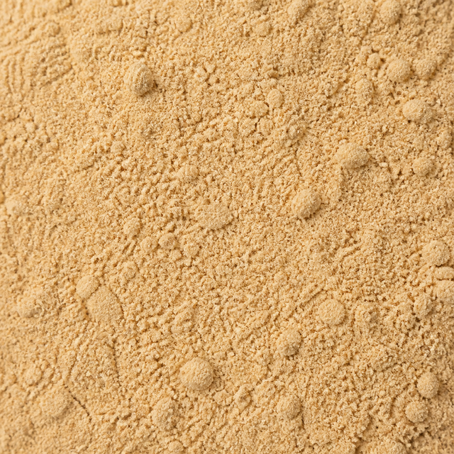Extreme close-up of organic black maca powder