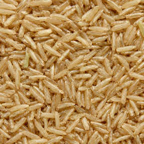 organic brown basmati rice — extreme macro hero