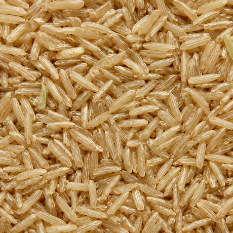 organic brown basmati rice — extreme macro hero