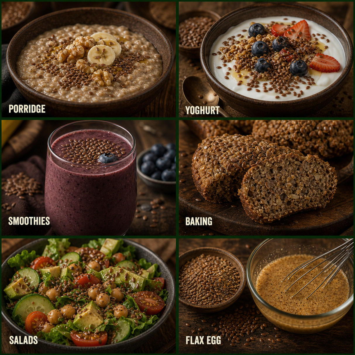 Six ways to enjoy Organic Brown Flaxseed