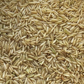 Organic brown rice extreme close-up