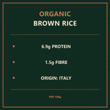 Organic brown rice nutrition facts