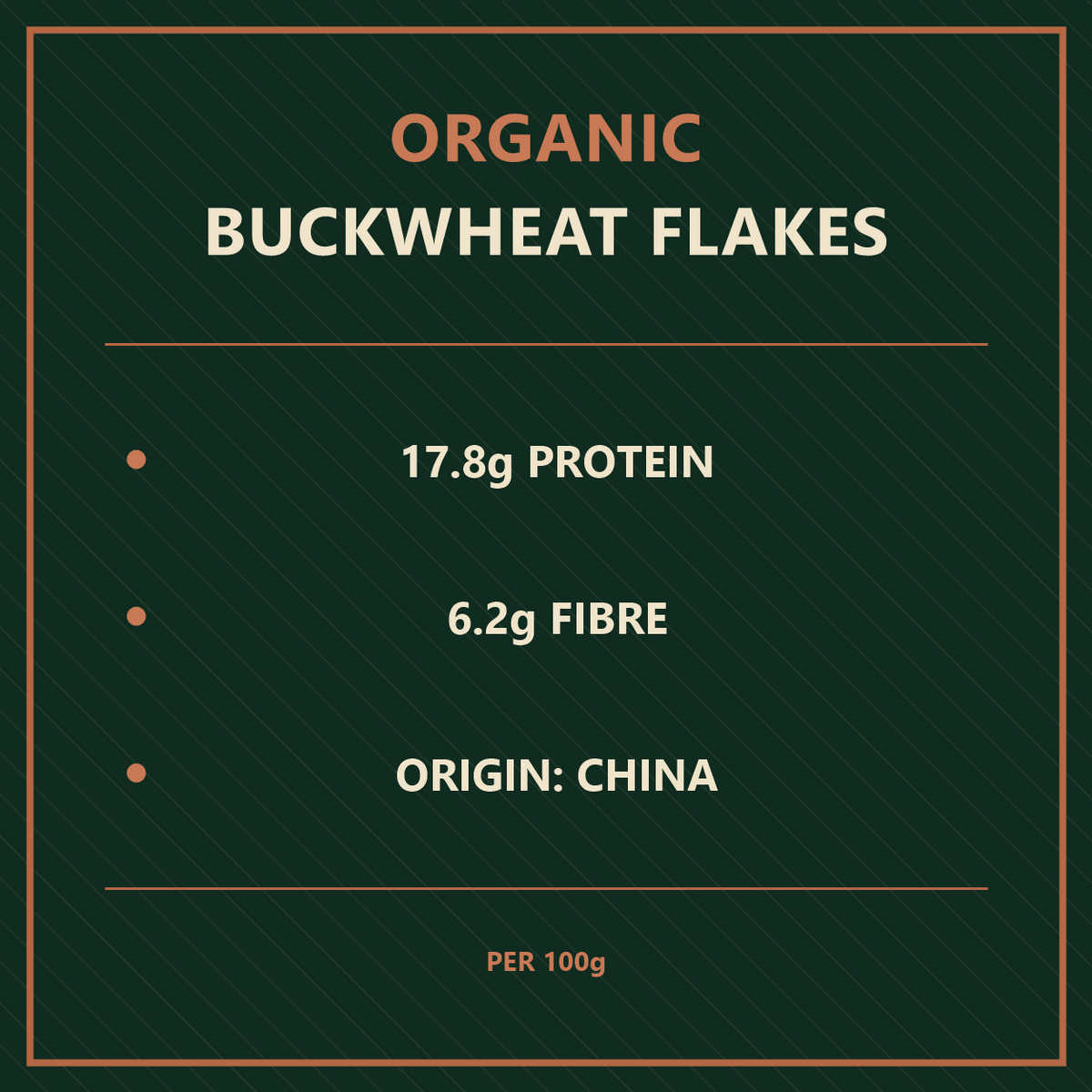 Organic Buckwheat Flakes - product facts