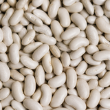 Organic cannellini beans extreme close-up