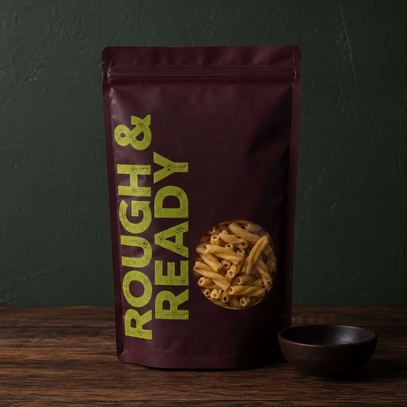 Organic caserecce pasta twists in Rough and Ready pouch