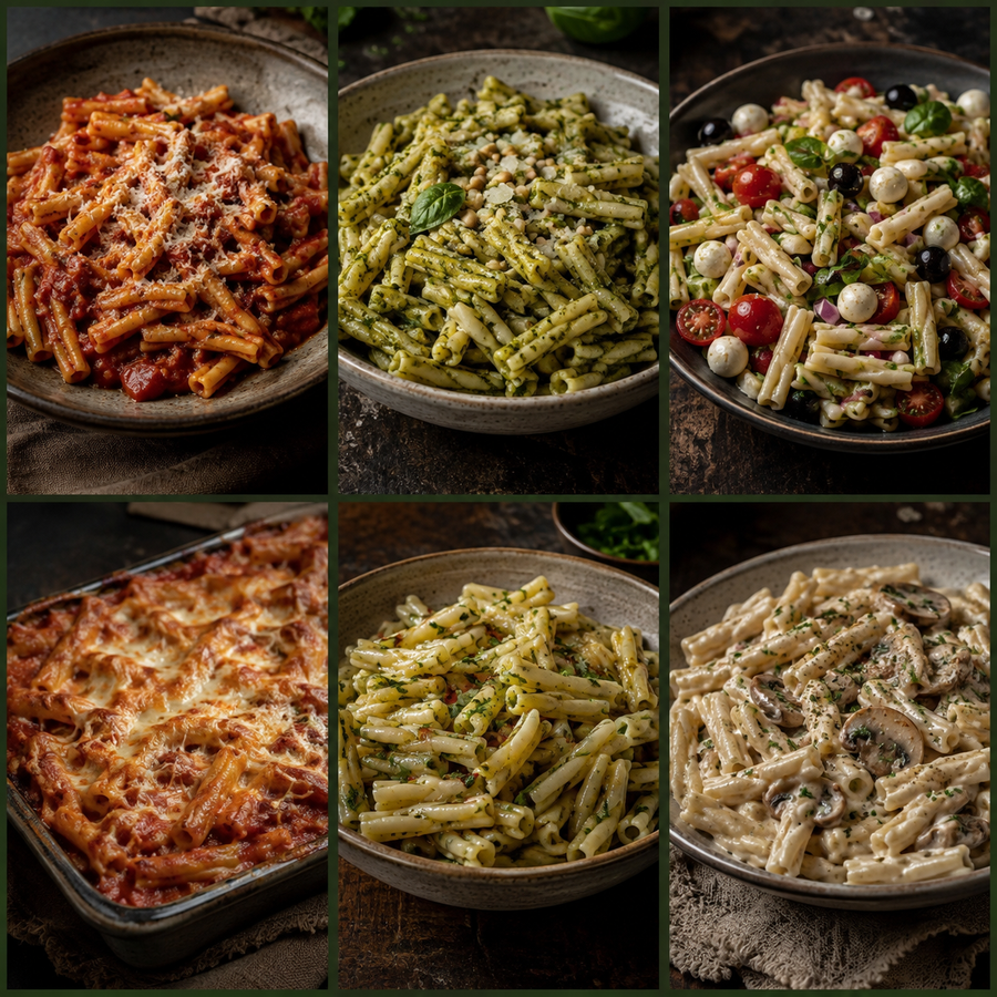 Six serving ideas for organic caserecce pasta twists