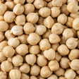 Extreme close-up of dry organic chickpeas