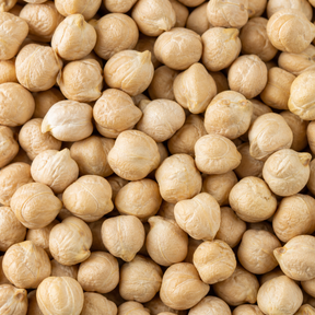 Extreme close-up of dry organic chickpeas