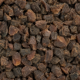 Extreme close-up of organic chopped apricots