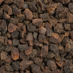 Extreme close-up of organic chopped apricots
