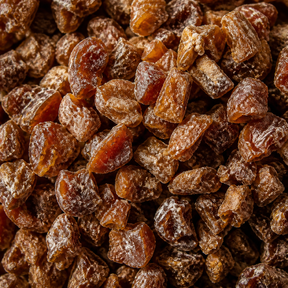 Extreme close-up of organic chopped dates