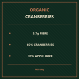Organic Cranberries with Apple Juice — benefits