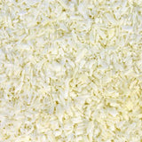Organic Desiccated Coconut — extreme close-up