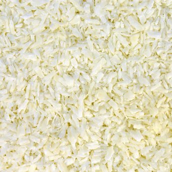 Organic Desiccated Coconut — extreme close-up