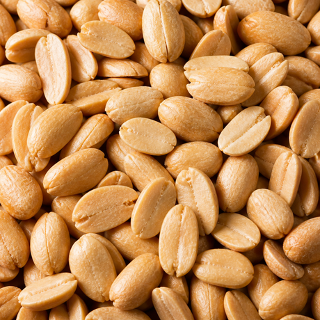 Extreme close-up of organic dry roasted peanuts