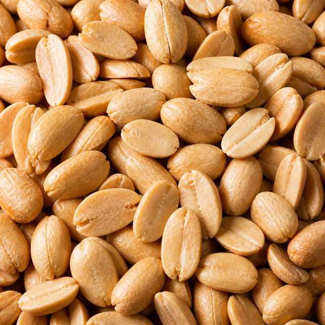 Extreme close-up of organic dry roasted peanuts