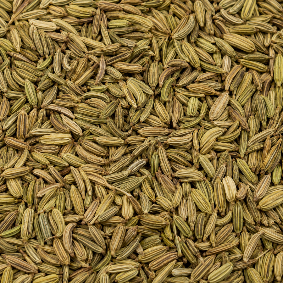 Organic Fennel Seeds — extreme macro hero