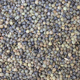 Organic French Type Lentils – extreme close-up product hero