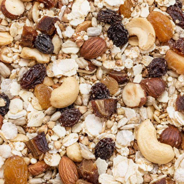 Organic Gluten Free Muesli — extreme close-up