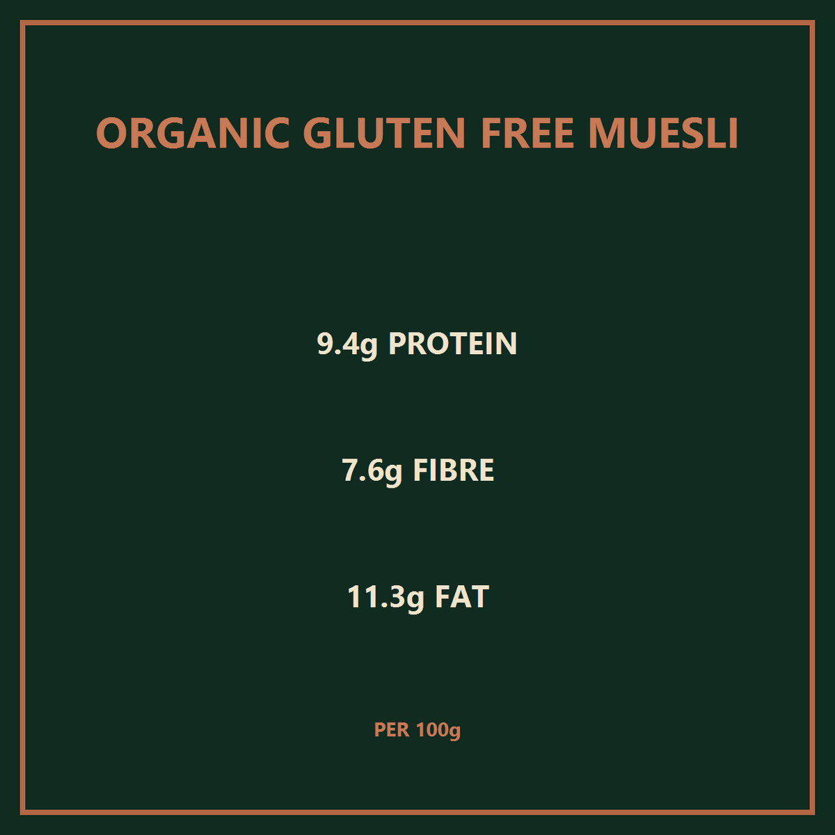 Organic Gluten Free Muesli — benefits