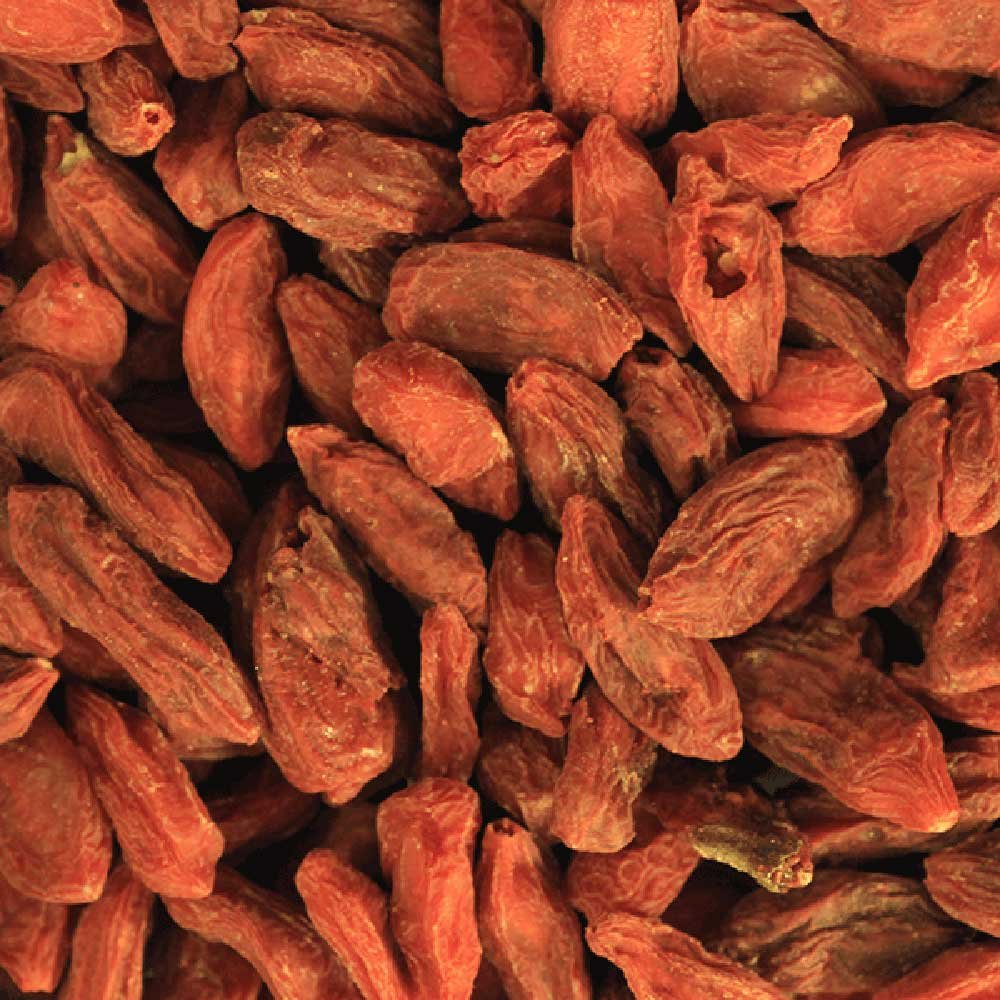 Organic Goji Berries extreme close-up