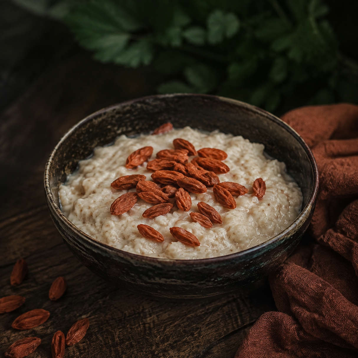Organic Goji Berries serving suggestion