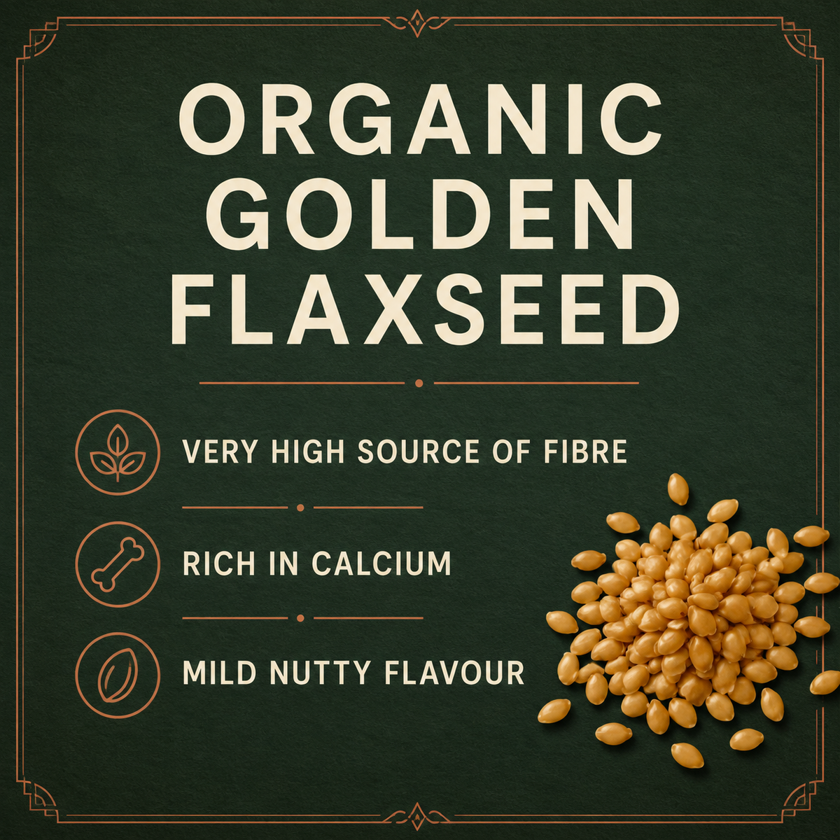 Organic golden flaxseed benefits