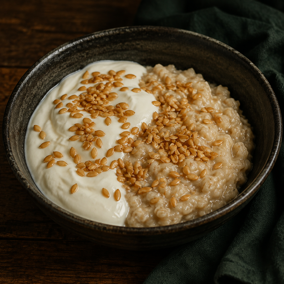 Organic golden flaxseed natural serving