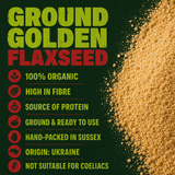 Organic Ground Golden Flaxseed benefits and origin information