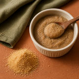 Hydrated ground golden flaxseed used as a flax egg