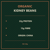 Organic Kidney Beans - product facts